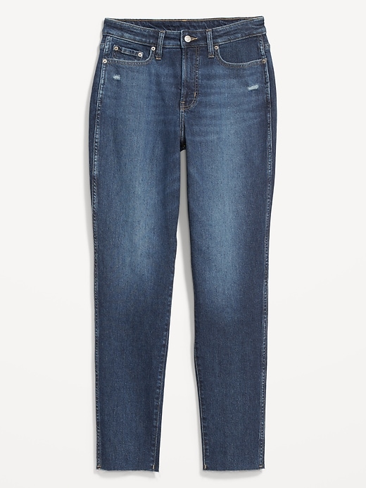 Image number 3 showing, High-Waisted OG Straight Cotton-Hemp Blend Cut-Off Jeans