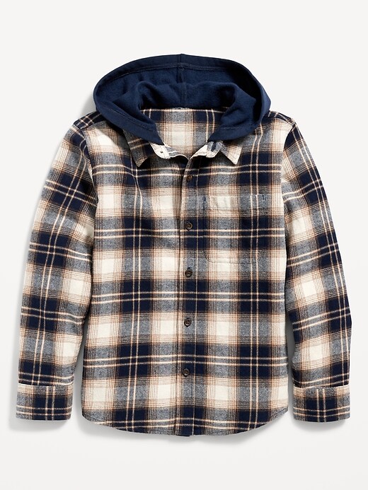 Old Navy 2-in-1 Hooded Plaid Flannel for Boys. 1