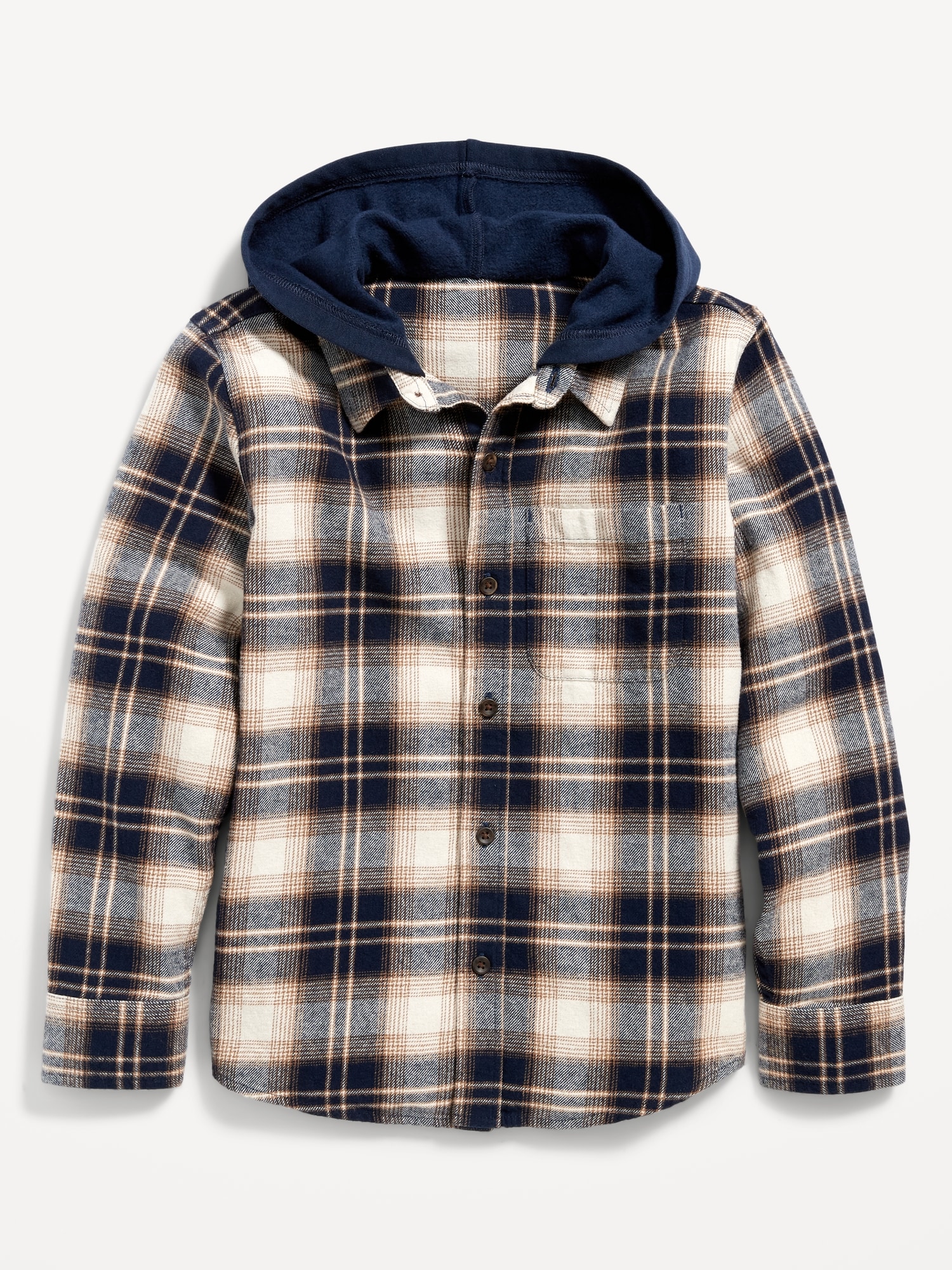 old navy hooded flannel