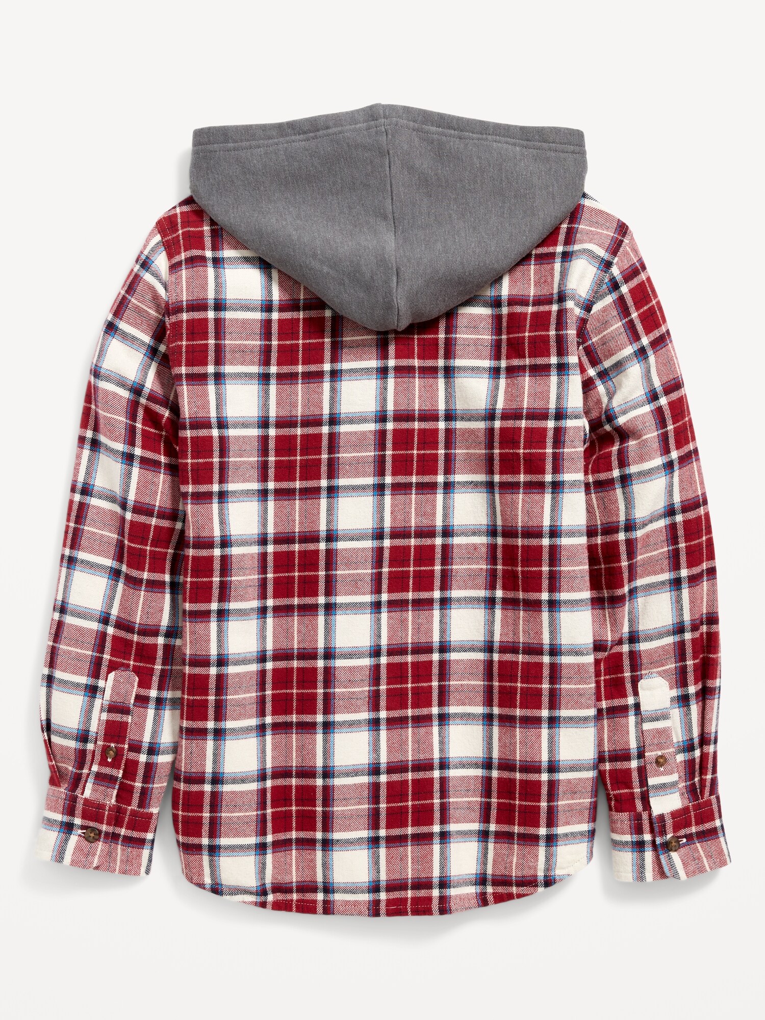 2in1 Hooded Plaid Flannel for Boys Old Navy