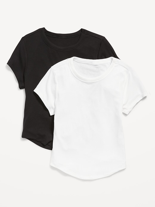 Image number 4 showing, UltraLite 2-Pack Rib-Knit Cropped T-Shirt