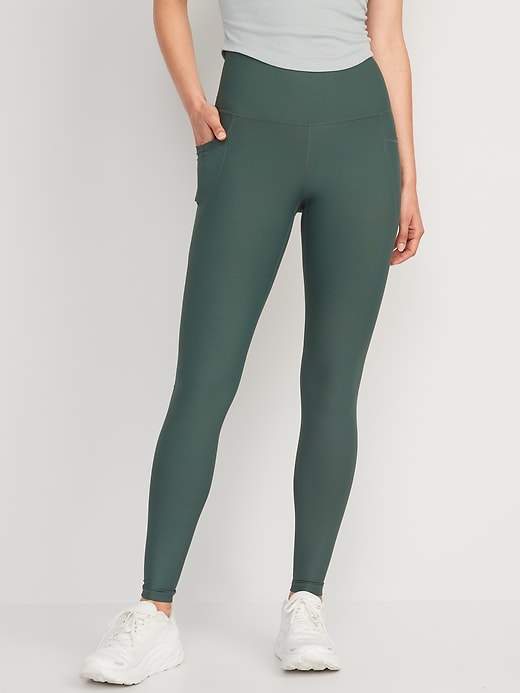 Image number 1 showing, High-Waisted PowerSoft Side-Pocket Leggings for Women