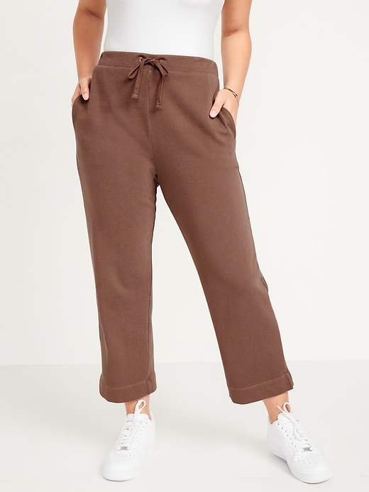 Image number 1 showing, Extra High-Waisted Cropped Sweatpants