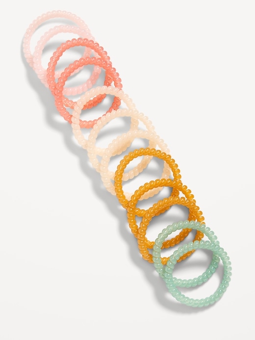 Thin Spiral Hair Ties 12-Pack for Girls