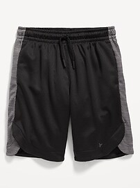 View large product image 3 of 4. Two-Tone Mesh Basketball Shorts for Boys (At Knee)