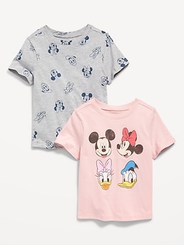NEW Old Navy 12-18 18-24 MONTH 2T Mickey Mouse Christmas Long Sleeve Tee T-Shirt 