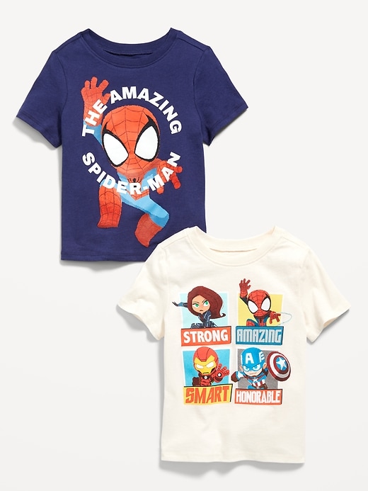 View large product image 1 of 2. Marvel™ Unisex Graphic T-Shirt 2-Pack for Toddler