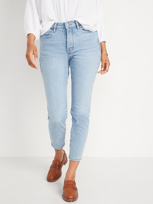 Image number 1 showing, High-Waisted OG Straight Button-Fly Extra-Stretch Jeans