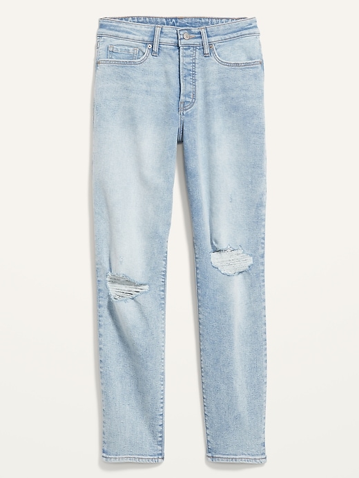 Image number 4 showing, High-Waisted Button-Fly OG Straight Extra-Stretch Ankle Jeans for Women