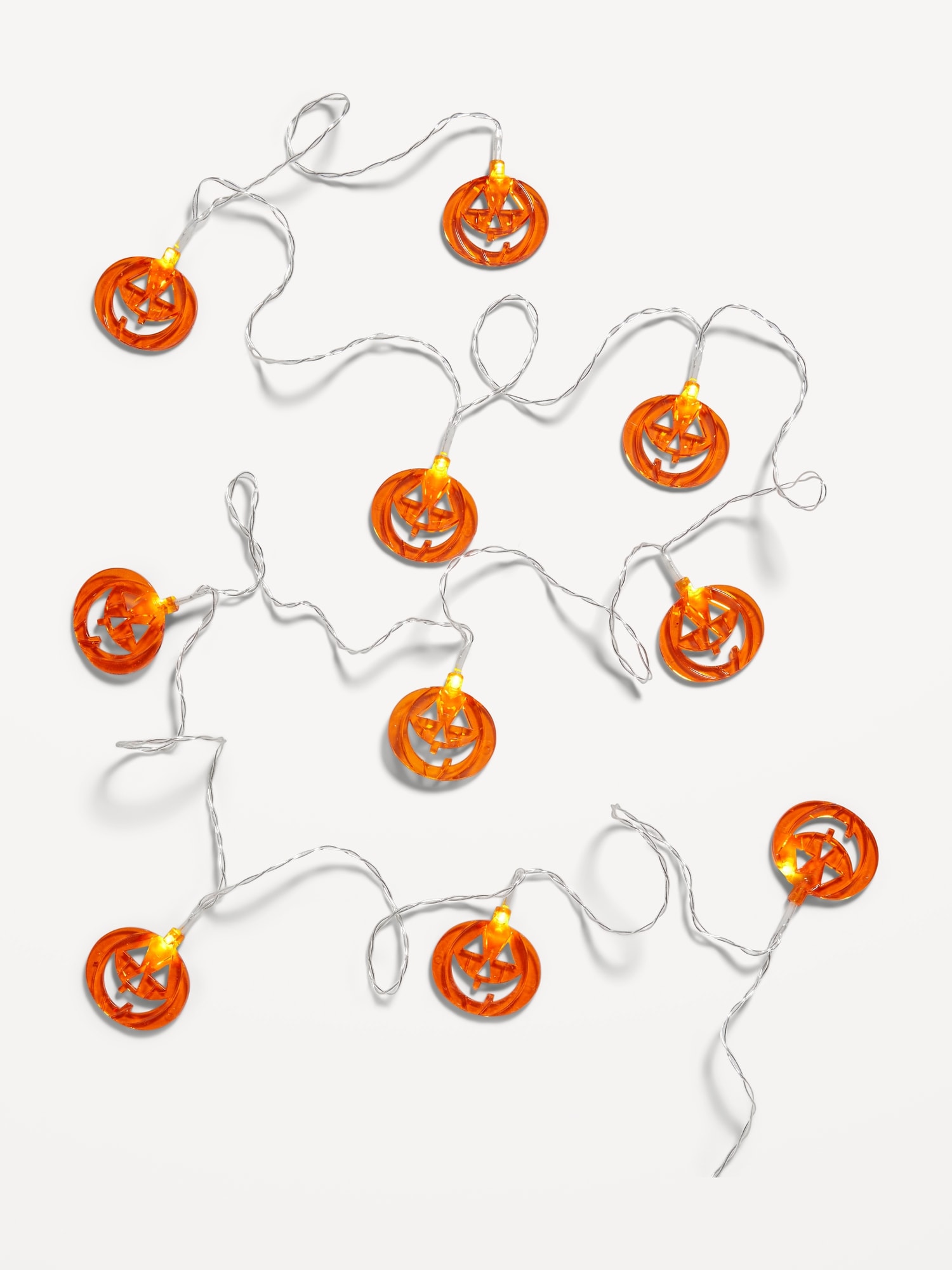 Old Navy Halloween Jack O'Lantern 10-Piece String Lights for the Family orange. 1
