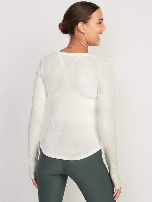 Image number 2 showing, UltraLite Long-Sleeve Rib-Knit Top for Women