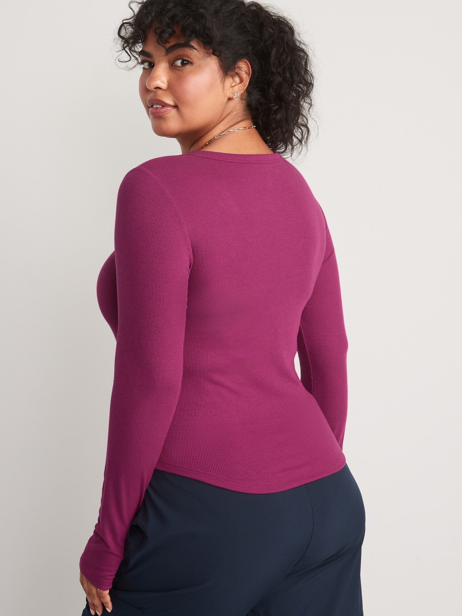 UltraLite Long-Sleeve Rib-Knit Top | Old Navy