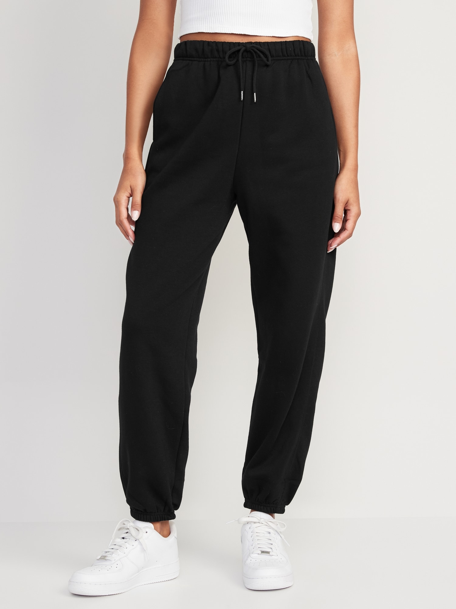  Womens Plus Size Fleece Lined Sweatpants Warm Fleece Joggers  Pants Active Track Pant Side Pockets Black-Navy Stripe 3X