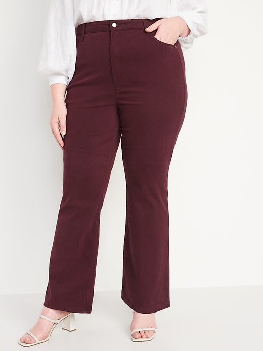 Image number 7 showing, Higher High-Waisted Pop-Color Flare Jeans for Women