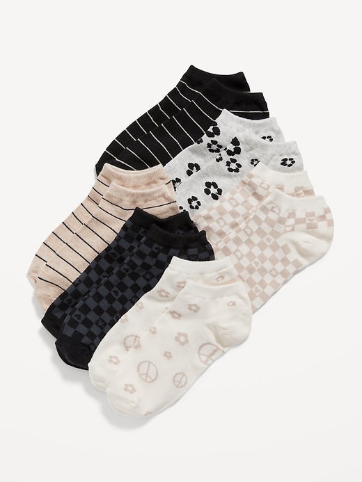 View large product image 1 of 1. Patterned Ankle Socks 6-Pack for Girls