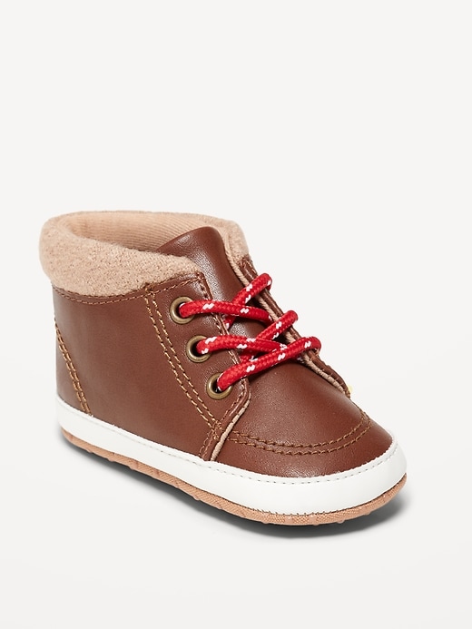 View large product image 1 of 4. Faux-Leather Hiker Boots for Baby