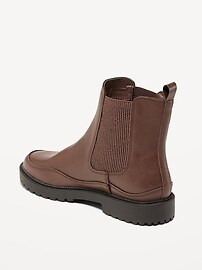 View large product image 3 of 3. Faux-Leather Chelsea Boots for Girls