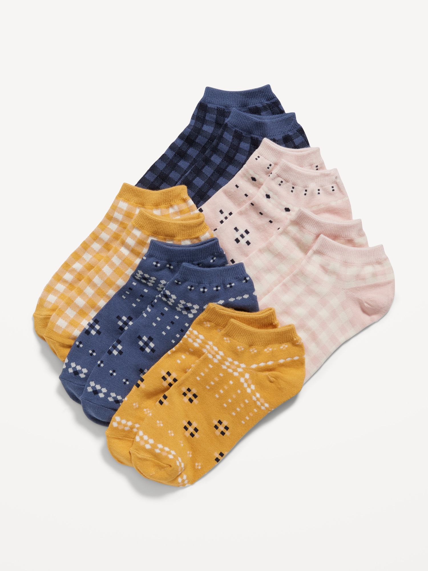 Old Navy Patterned Ankle Socks 6-Pack for Girls multi. 1