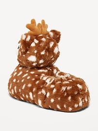 View large product image 3 of 3. Plush Deer Gender-Neutral Slippers for Kids