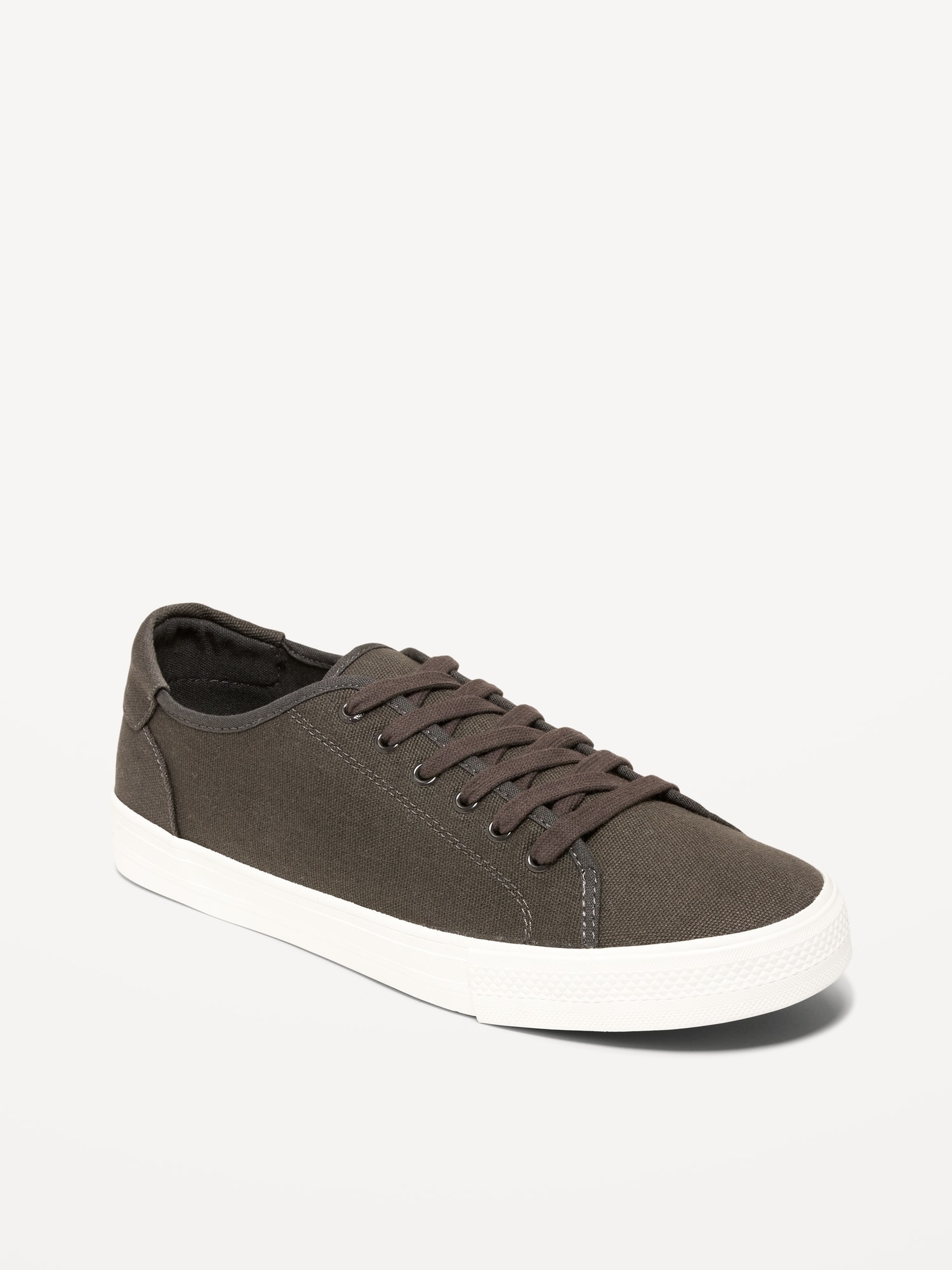 Old Navy Canvas Lace-Up Sneakers for Men black. 1