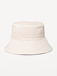 Reversible Twill Bucket Hat for Women 
