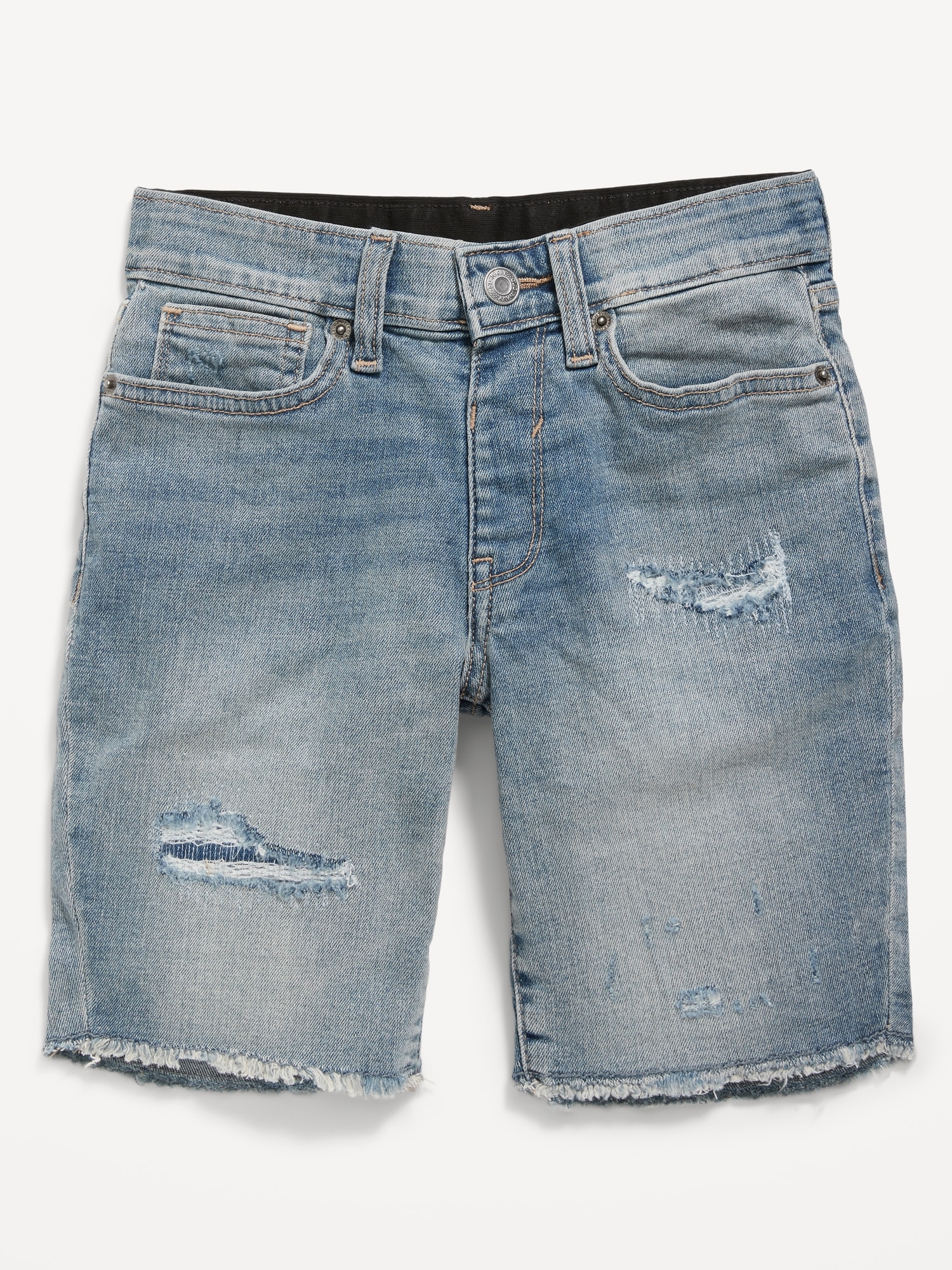 Slim 360° Stretch Ripped Cut-Off Jean Shorts for Boys | Old Navy