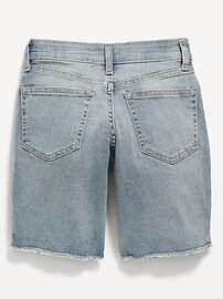 View large product image 4 of 4. Slim 360&#176 Stretch Ripped Cut-Off Jean Shorts for Boys