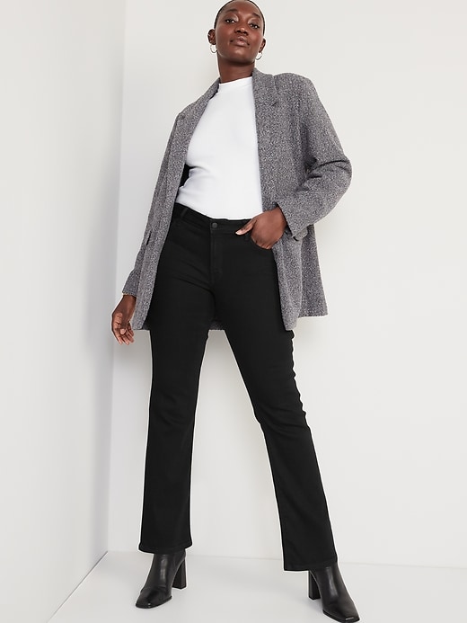 Image number 3 showing, Mid-Rise Wow Boot-Cut Black Jeans for Women