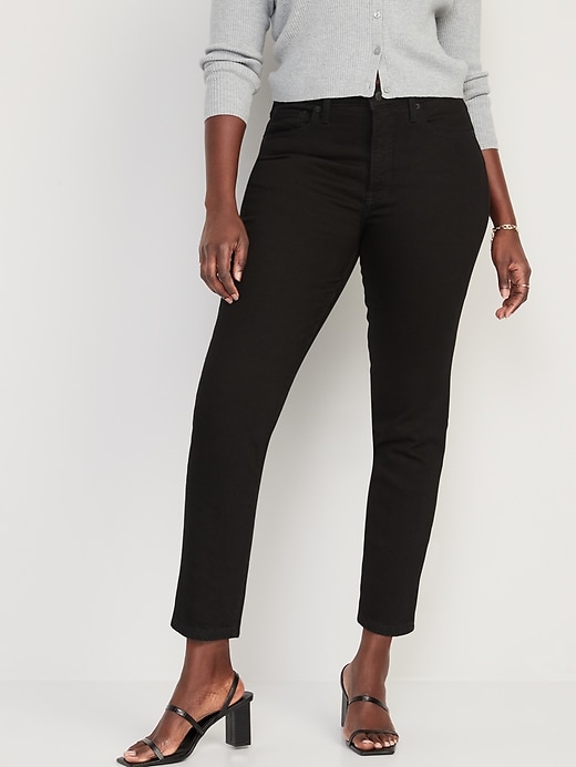 High-Waisted OG Straight Black Jeans for Women | Old Navy