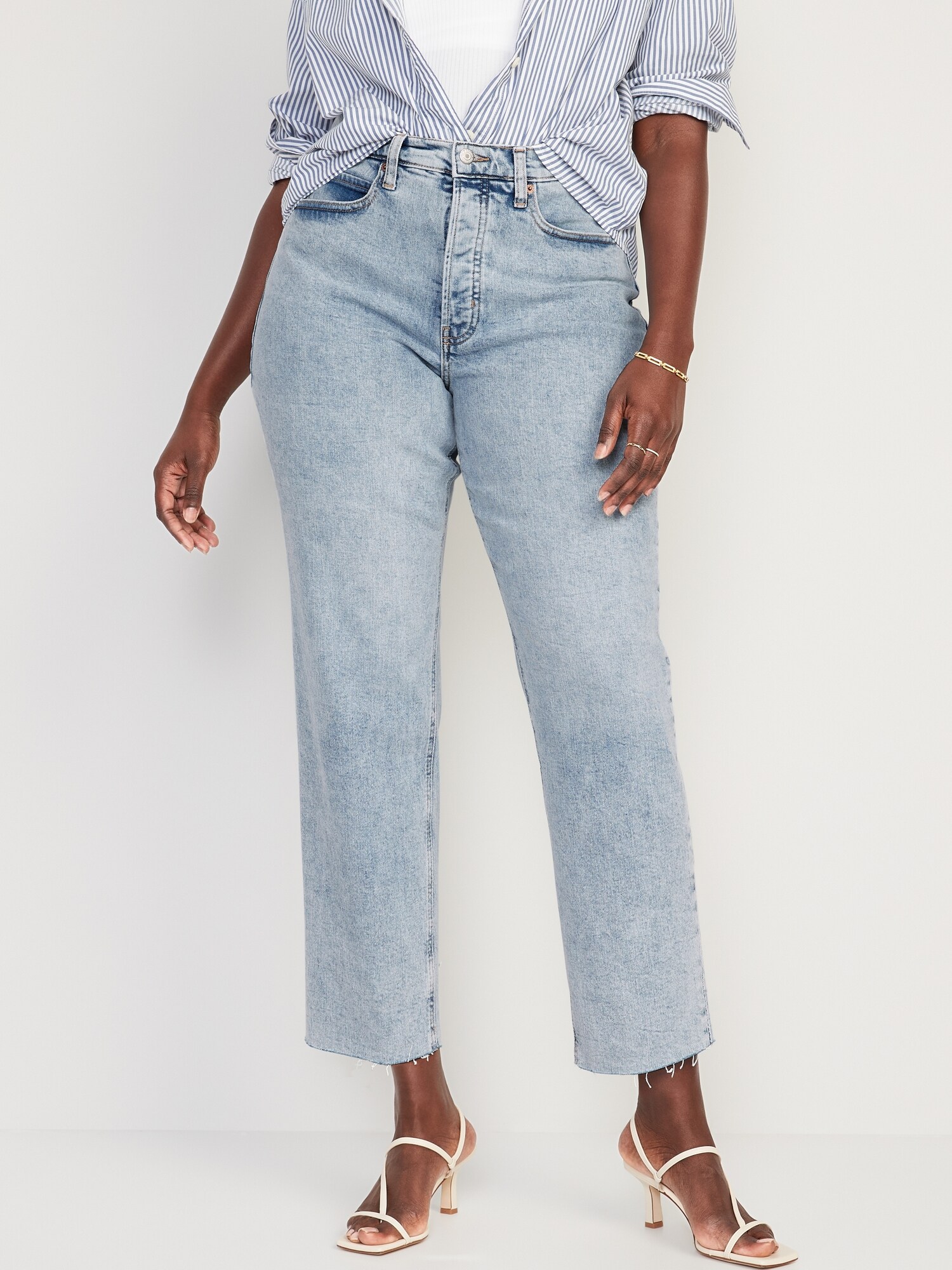 old navy raw hem jeans