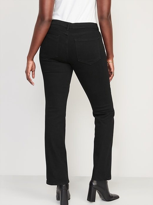 Image number 6 showing, Mid-Rise Wow Boot-Cut Black Jeans for Women