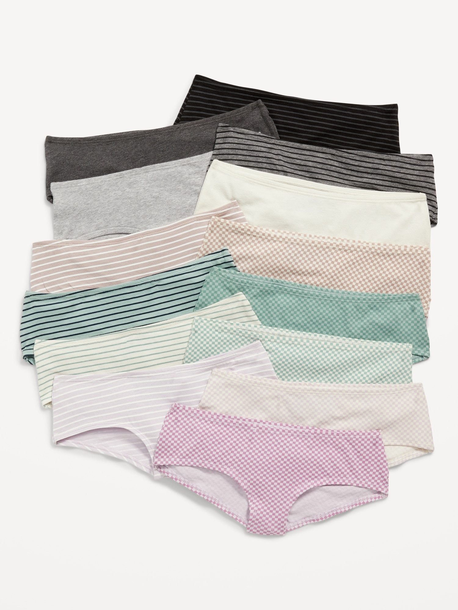 Blue Prints Assorted 14 Pack Hipster Panties - 8