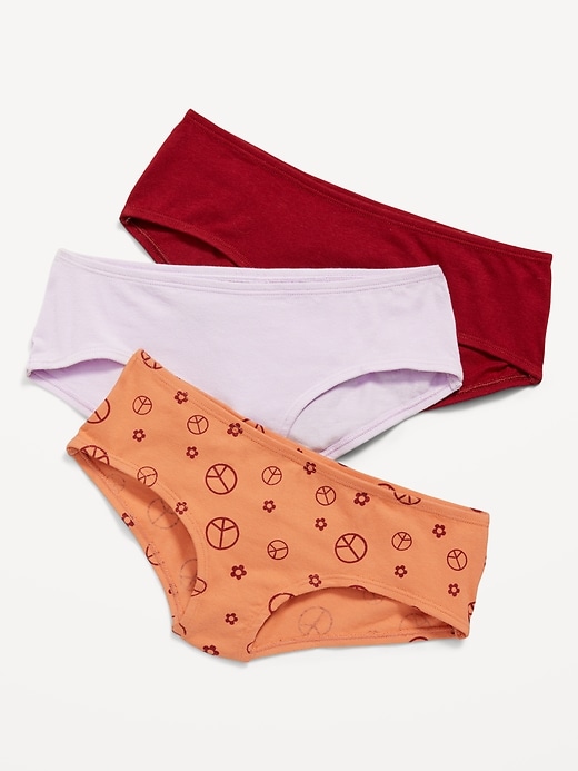 View large product image 1 of 1. Printed Hipster Underwear 3-Pack for Girls
