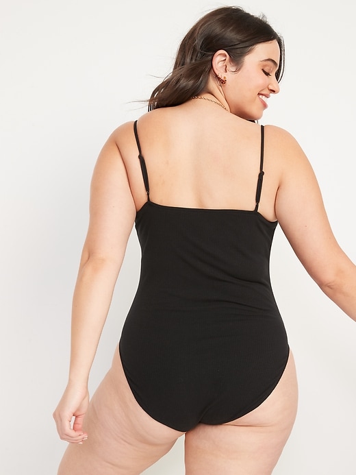 Image number 6 showing, Fitted Cami Rib-Knit Bodysuit