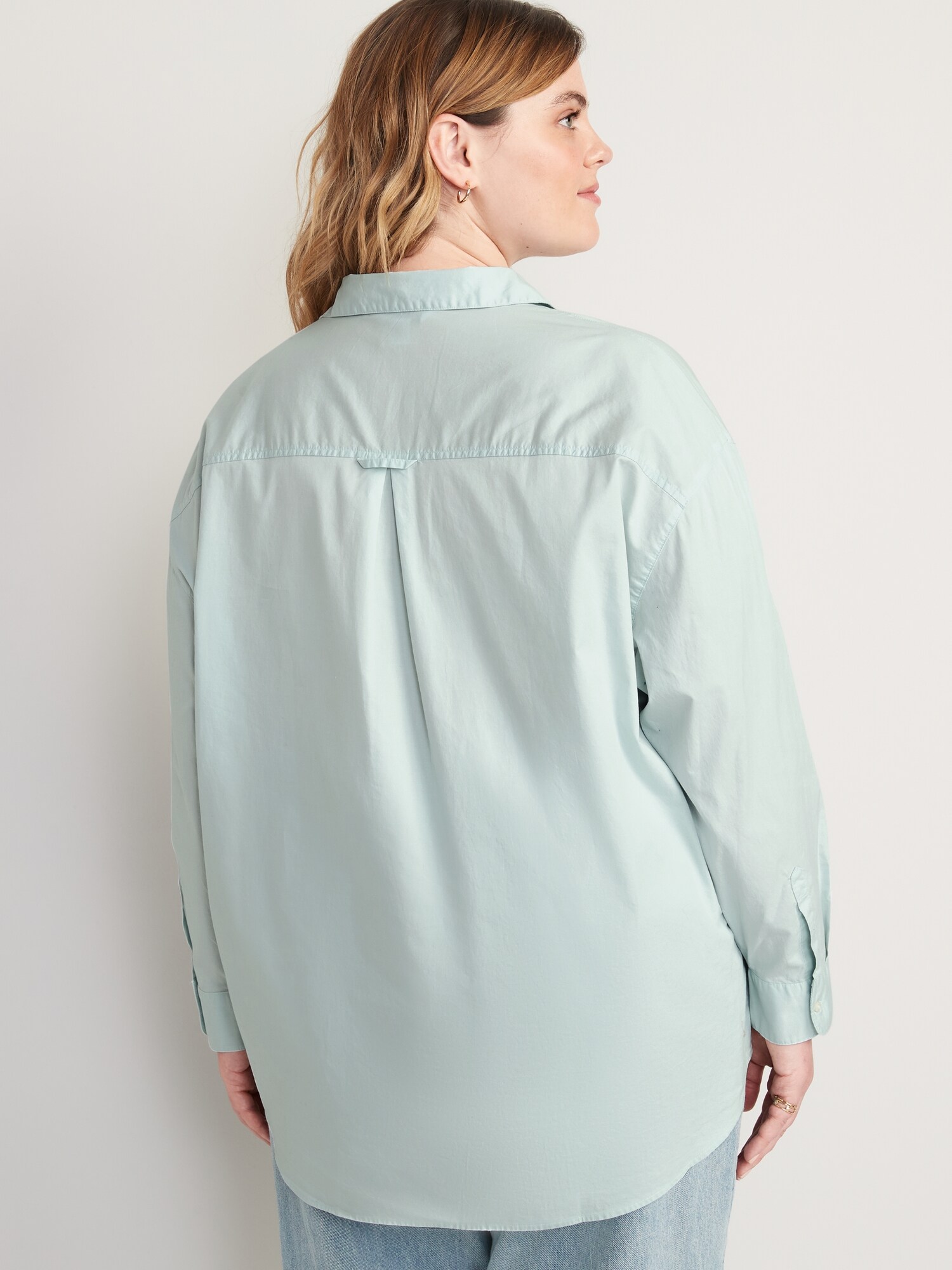 Oversized Boyfriend LongSleeve Shirt Old Navy
