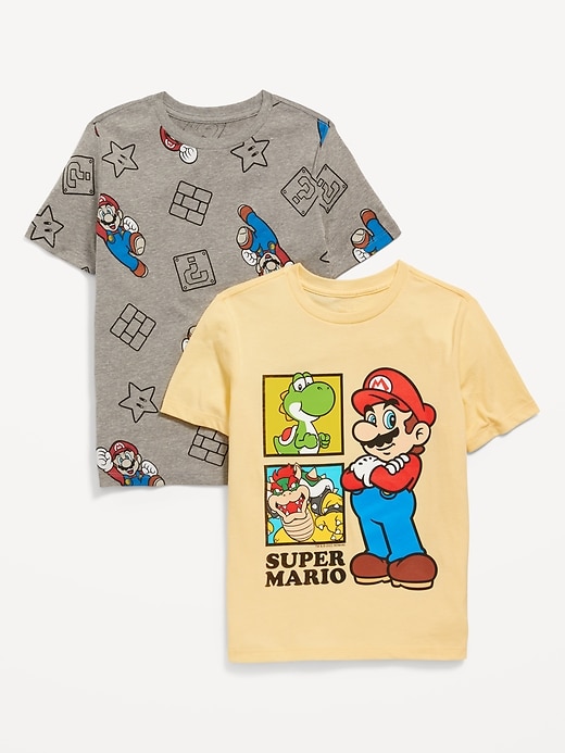 View large product image 1 of 2. Super Mario™ Gender-Neutral T-Shirt 2-Pack for Kids