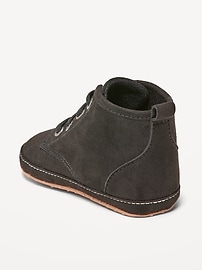 View large product image 3 of 4. Unisex Faux-Suede Combat Boots for Baby