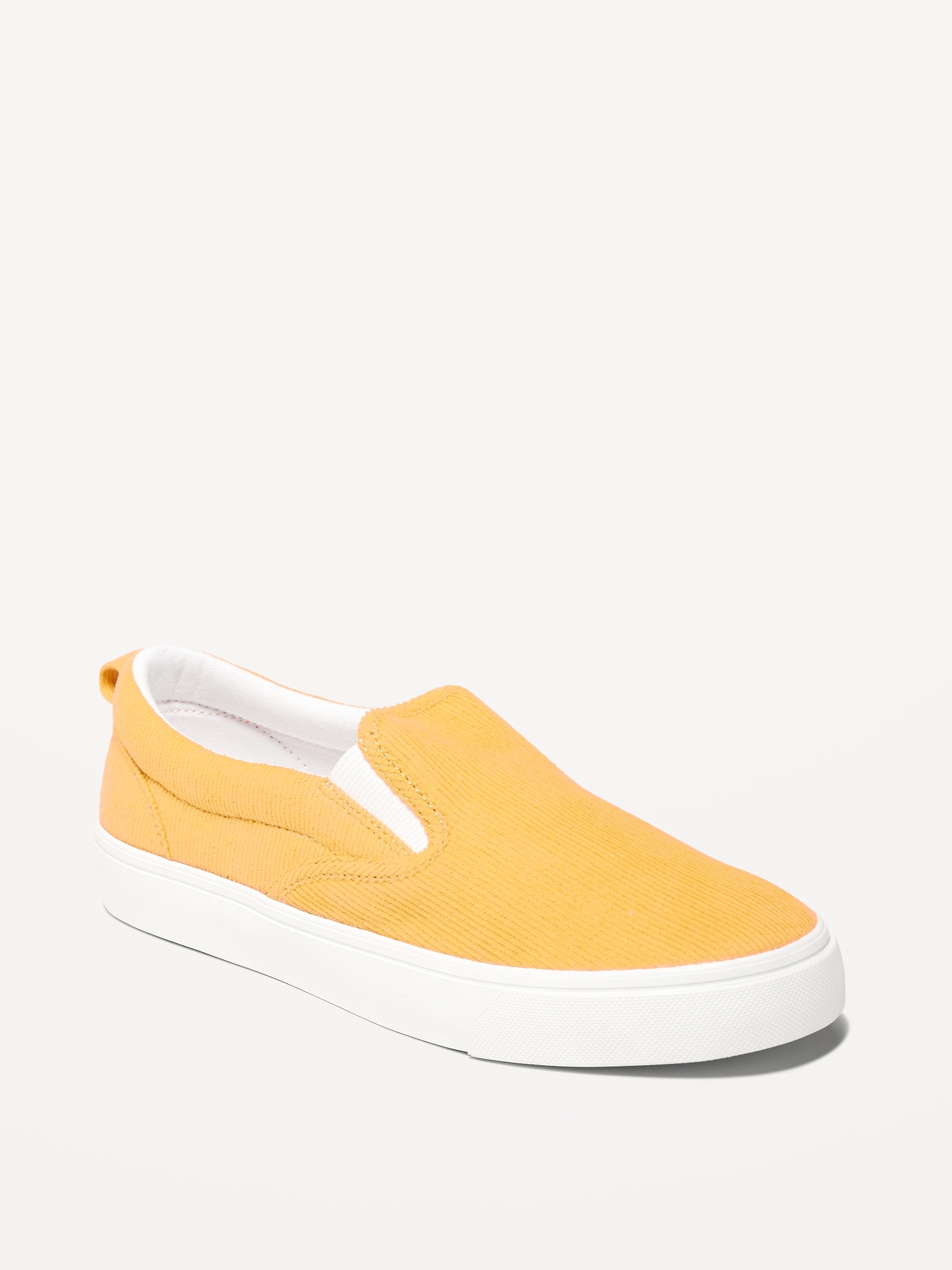 Old Navy Gender-Neutral Corduroy Slip-On Sneakers for Kids yellow. 1