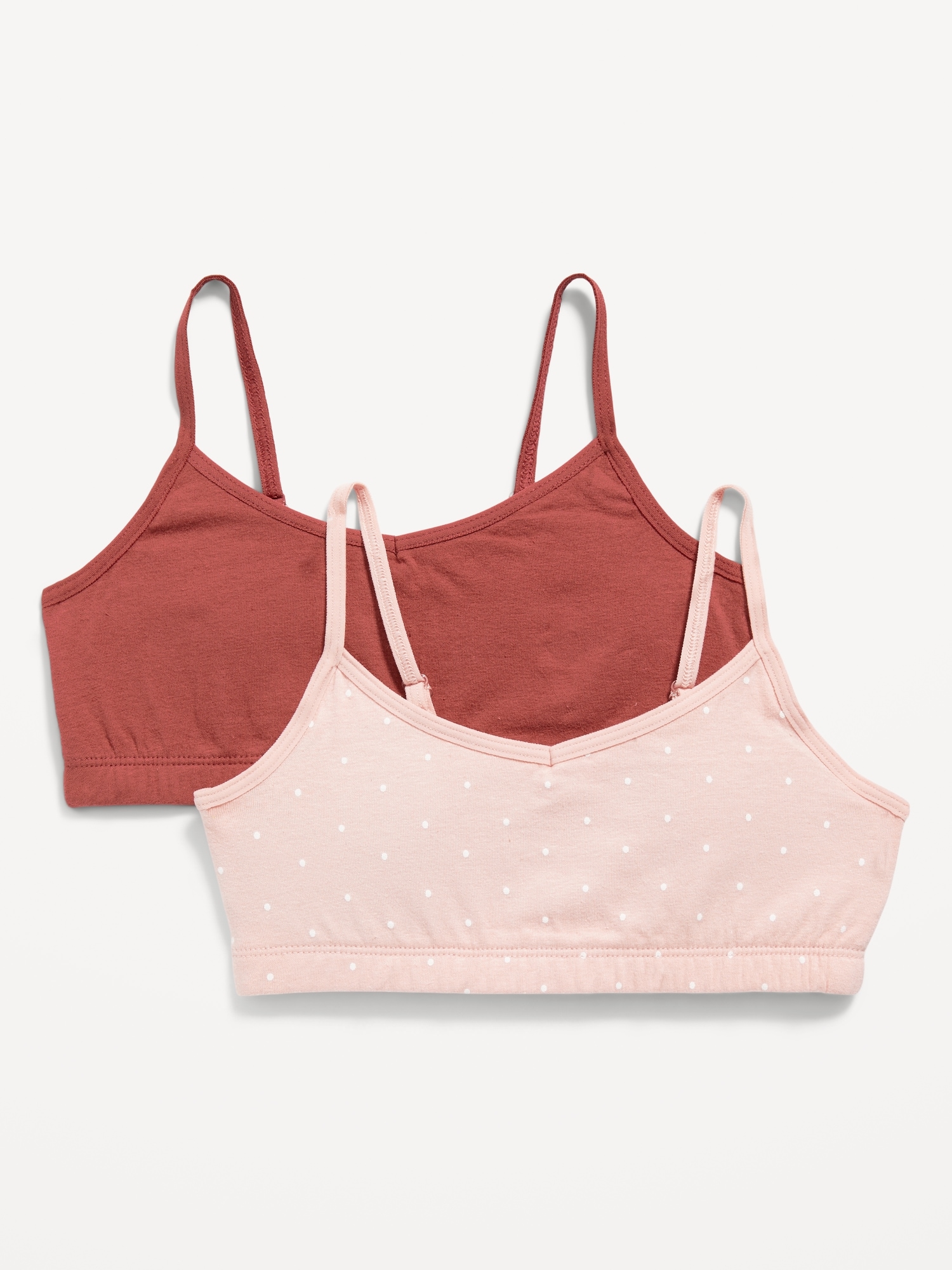 Jersey-Knit Cami Bra 2-Pack for Girls