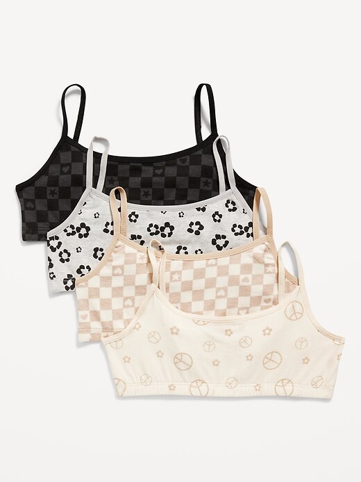 View large product image 1 of 1. Patterned Cami Bra 4-Pack for Girls