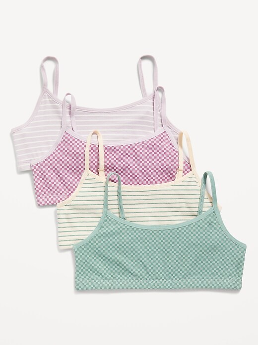 View large product image 1 of 1. Patterned Cami Bra 4-Pack for Girls