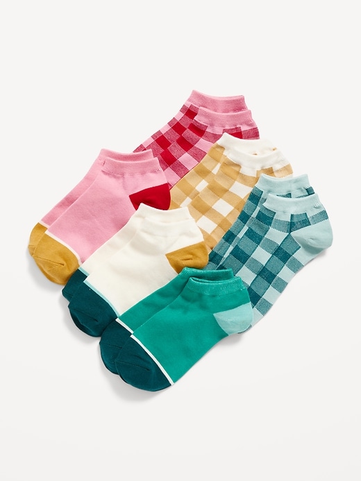 View large product image 1 of 1. Printed Ankle Socks 6-Pack for Girls