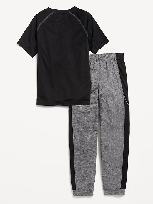 Go-Dry Cool Mesh T-Shirt & Jogger Pants Set for Boys