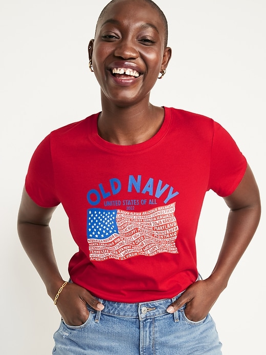 Image number 1 showing, 2022 "United States of All" Flag Graphic T-Shirt