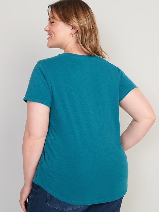 Image number 8 showing, Short-Sleeve EveryWear Slub-Knit T-Shirt for Women