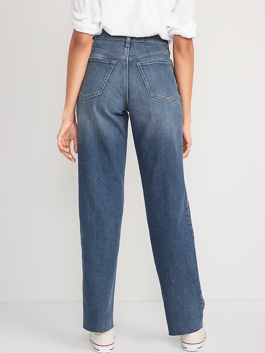 Image number 2 showing, High-Waisted O.G. Loose Cut-Off Jeans for Women