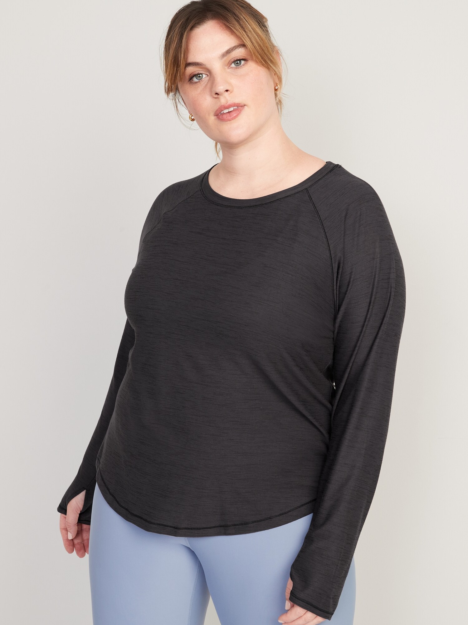 Long-Sleeve Breathe ON Slub-Knit T-Shirt | Old Navy