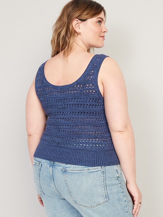 Image number 6 showing, Pointelle-Knit Sweater Tank Top for Women