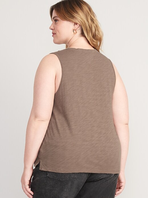 Image number 8 showing, EveryWear Slub-Knit Sleeveless T-Shirt for Women