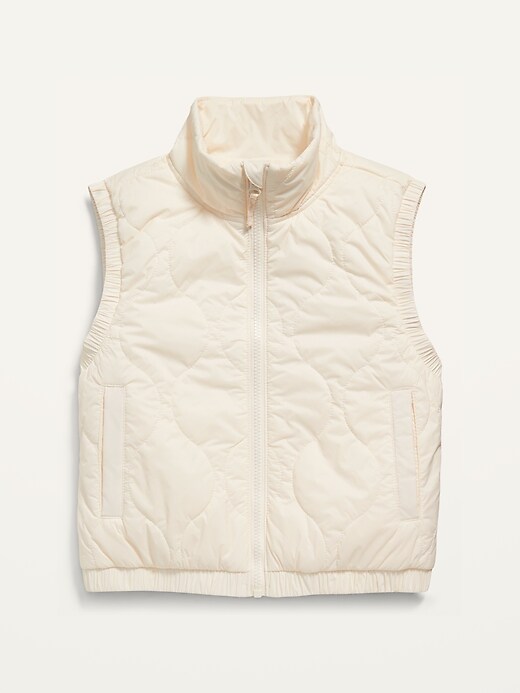 View large product image 2 of 2. Cropped Quilted Vest for Girls